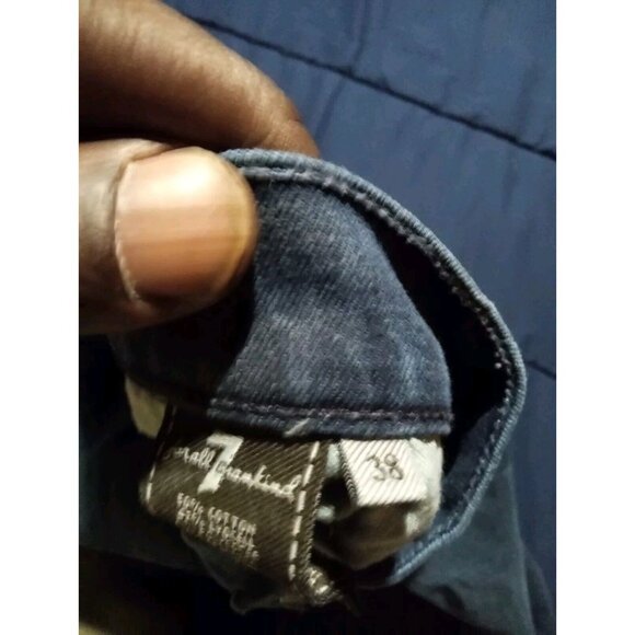 7‎ For all Mankind Jeans Men's 38 "The One" Straight Blue Denim Luxe Performance - Picture 7 of 8
